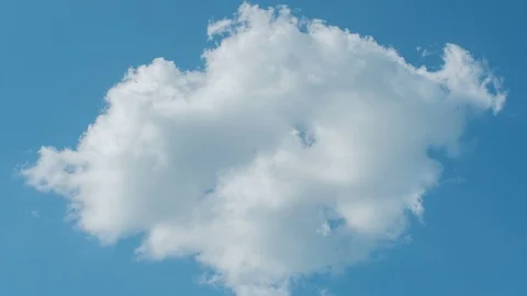 White clouds flying on blue sky. Timelapse Stock Footage 91837023