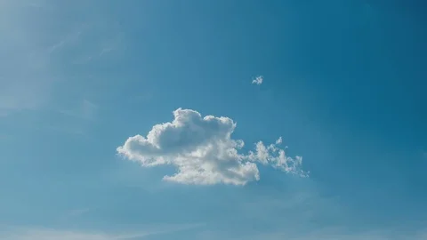 White clouds flying on blue sky. Timelapse Stock Footage 91837698
