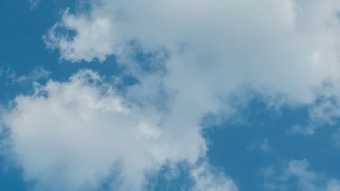White clouds flying on blue sky. Timelapse Stock Footage 91837714