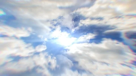 White clouds flying blue sky time lapse. Cumulus clouds fast flying sky Stock Footage 98602972