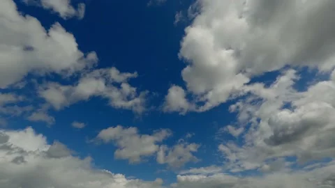 White clouds flying on blue sky (time-lapse,=4k) Vidéo 195901676