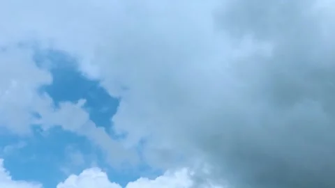 White clouds Flying On Blue Sky Stock Footage 275341707