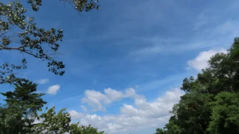 White Clouds Flying,Blue sky time-lapse, Video stock 257908817