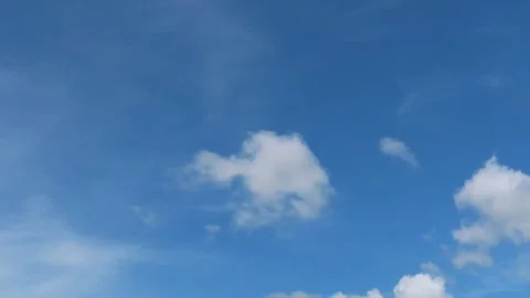 White Clouds Flying,Blue sky time-lapse, Stock Footage 257908974
