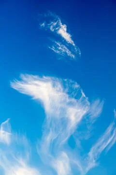 White clouds in the form of a torch 写真素材