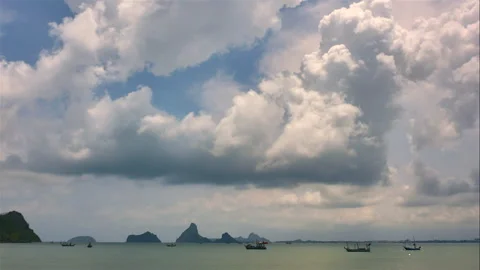 White clouds forming over the sea can be a spectacular sight Video stock 240781414