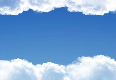 White clouds frame template Stockillustratie