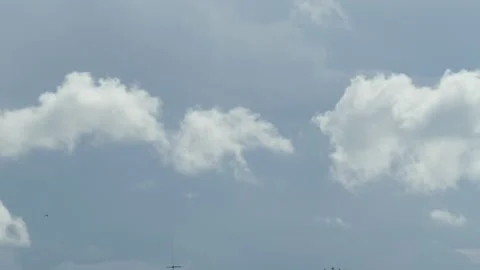 White clouds, gray sky, background image, Germany, Europe Stock Footage 228917978