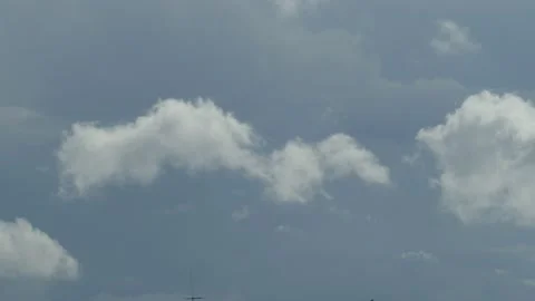 White clouds, gray sky, background image, Germany, Europe Stock Footage 228918003