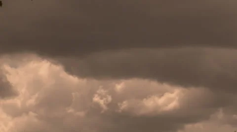 White clouds in gray sky Stock Footage 36150306