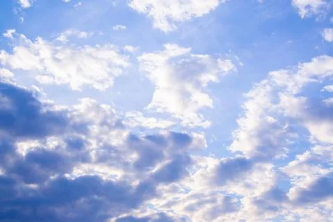 White clouds high in the sky Stock Photos