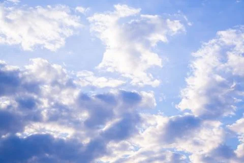 White clouds high in the sky Stock Photos
