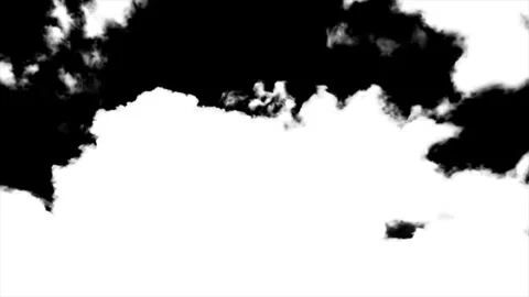 White clouds high speed motion on black background. 스톡 동영상 336046438