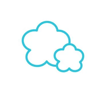 White clouds icon. From blue icon set. Stock Illustration
