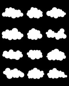 White clouds Stock Illustration