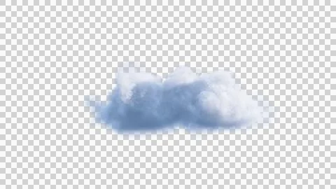 White clouds isolate on black background. 3d illustration Stock Illustration
