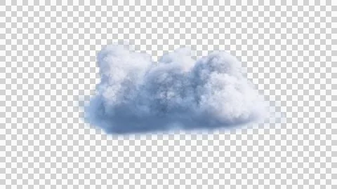 White clouds isolate on black background. 3d illustration 库存插图