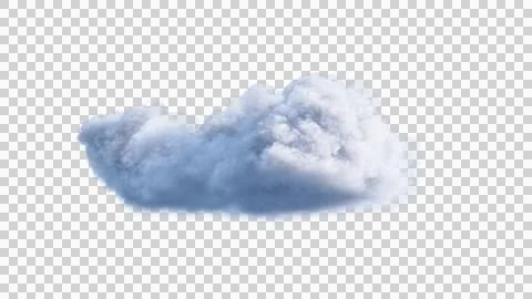 White clouds isolate on black background. 3d illustration イラスト素材