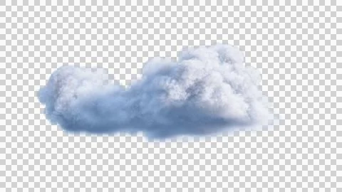 White clouds isolate on black background. 3d illustration イラスト素材