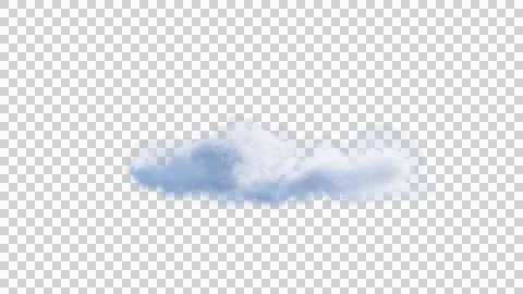 White clouds isolate on black background. 3d illustration 库存插图