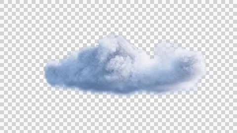 White clouds isolate on black background. 3d illustration Stockillustratie