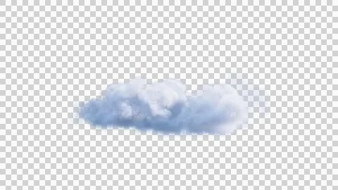 White clouds isolate on black background. 3d illustration Stock Illustration