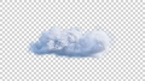 White clouds isolate on black background. 3d illustration Stockillustratie