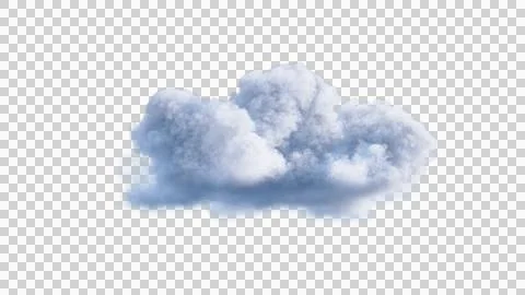 White clouds isolate on black background. 3d illustration Stock Illustration