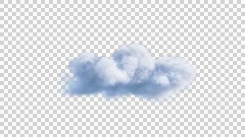 White clouds isolate on black background. 3d illustration Stock Illustration