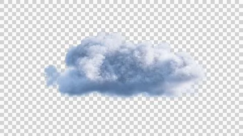 White clouds isolate on black background. 3d illustration Stockillustratie