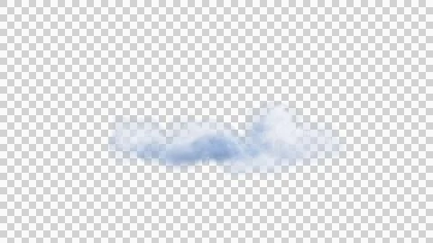 White clouds isolate on black background. 3d illustration Stock Illustration
