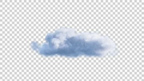 White clouds isolate on black background. 3d illustration Stock Illustration
