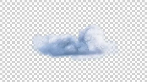 White clouds isolate on black background. 3d illustration 库存插图