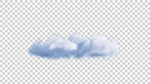 White clouds isolate on black background. 3d illustration Stock Illustration