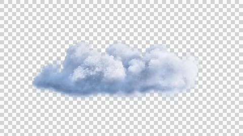 White clouds isolate on black background. 3d illustration Stockillustratie