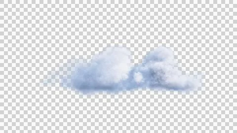 White clouds isolate on black background. 3d illustration Stockillustratie