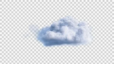 White clouds isolate on black background. 3d illustration Stock Illustration