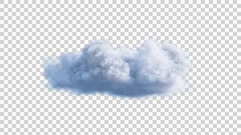 White clouds isolate on black background. 3d illustration Illustrazione stock