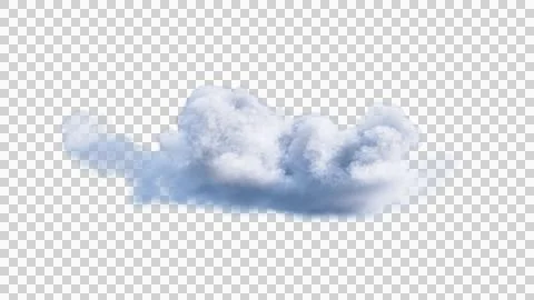 White clouds isolate on black background. 3d illustration Stock Illustration