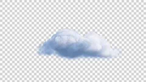 White clouds isolate on black background. 3d illustration イラスト素材