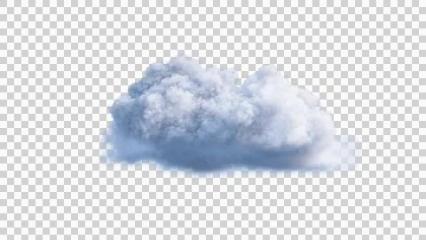 White clouds isolate on black background. 3d illustration Illustrazione stock