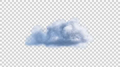 White clouds isolate on black background. 3d illustration Stock Illustration