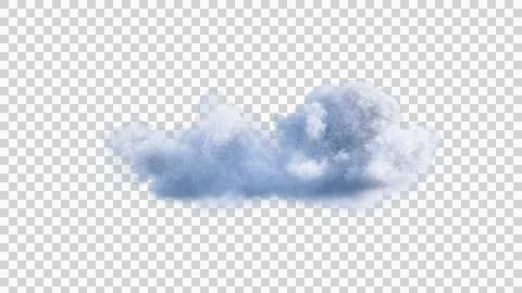 White clouds isolate on black background. 3d illustration Stock Illustration