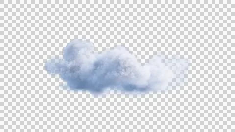 White clouds isolate on black background. 3d illustration Stock Illustration