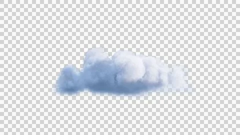 White clouds isolate on black background. 3d illustration Stock Illustration