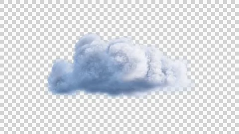 White clouds isolate on black background. 3d illustration Stock Illustration