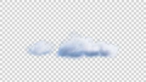 White clouds isolate on black background. 3d illustration Stock Illustration