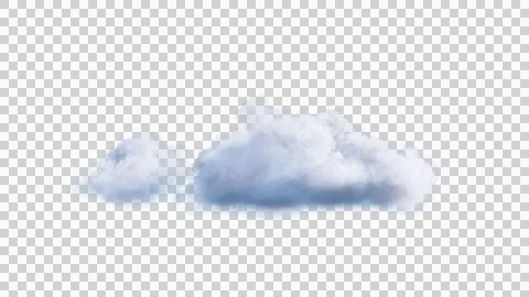 White clouds isolate on black background. 3d illustration イラスト素材