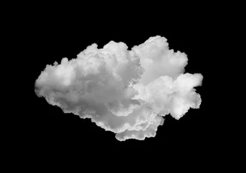 White clouds isolated on black background Stock Photos