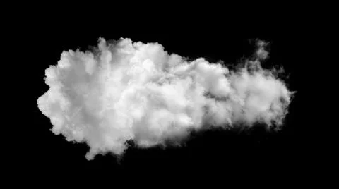 White clouds isolated on black background Stock-Fotos